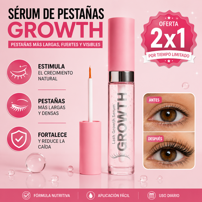 Sérum de Pestañas Growth | 2x1 Pestañas Más Largas