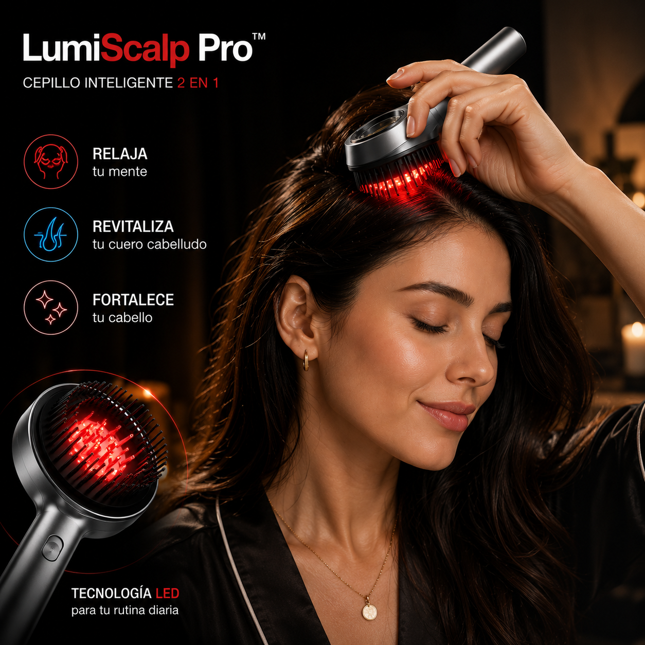 LumiScalp Pro  Cepillo Inteligente masajeador