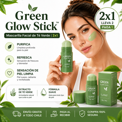 Green Glow Stick | Mascarilla Purificante de Té Verde 2x1