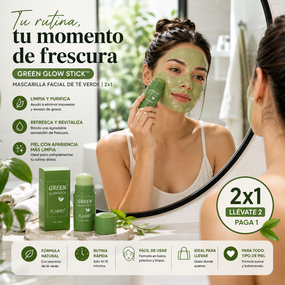 Green Glow Stick | Mascarilla Purificante de Té Verde 2x1