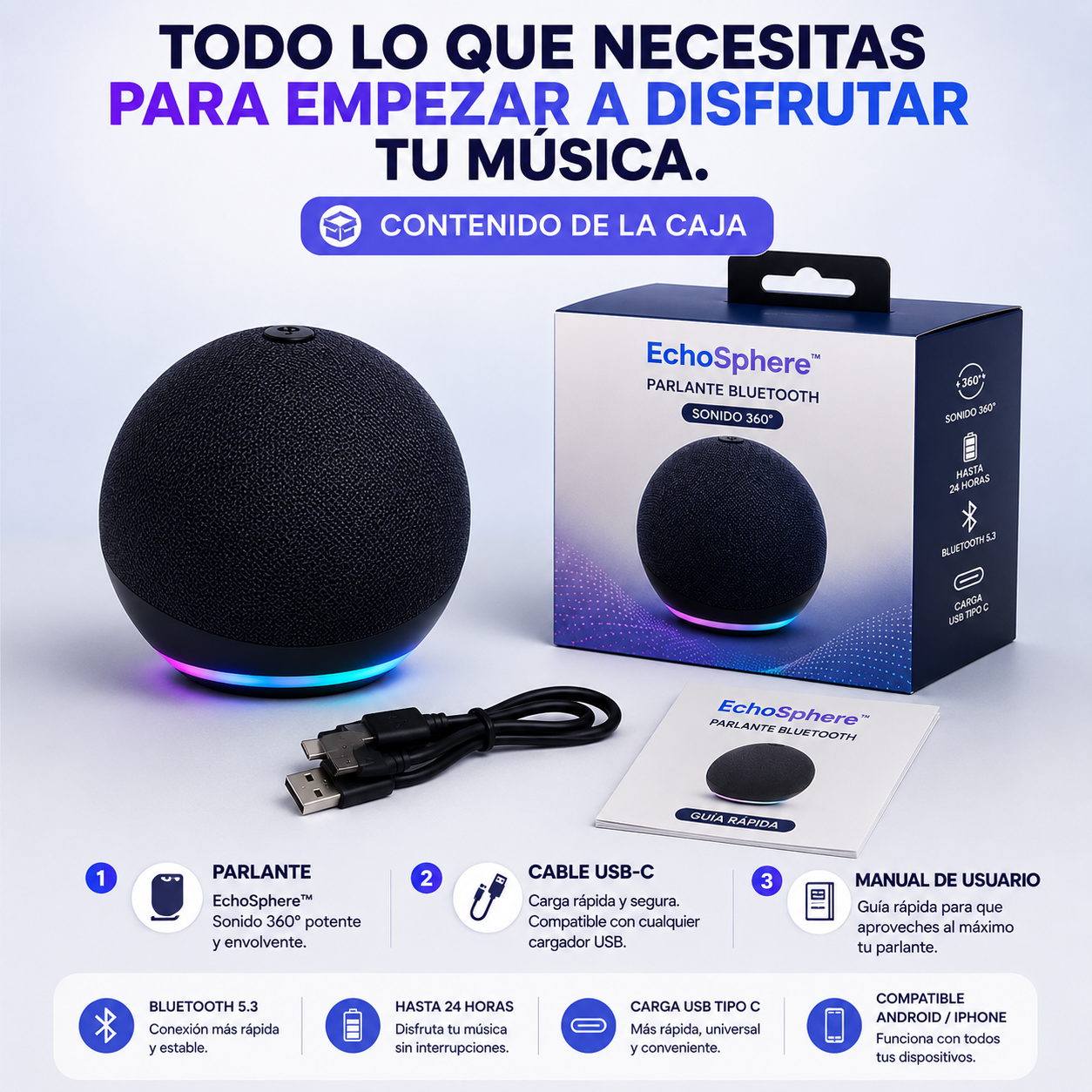 EchoSphere™ Convierte tu hogar en una experiencia más inteligente