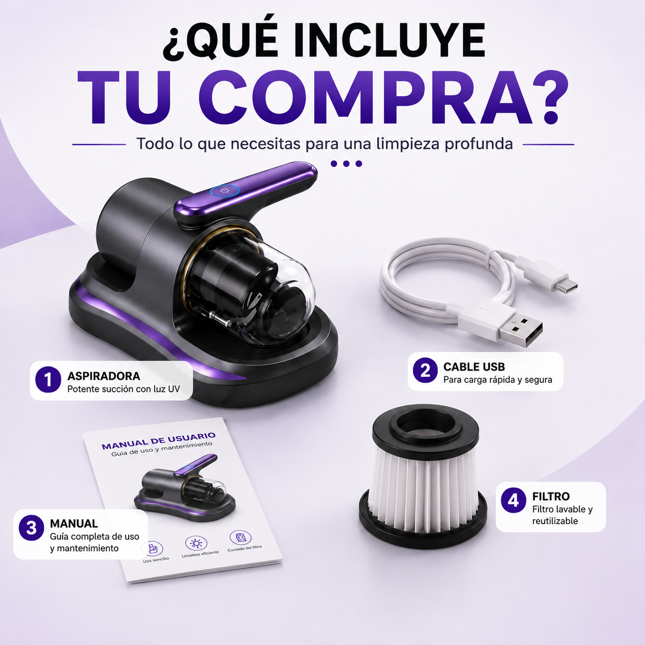 PureVac UV — Limpieza Profunda Anti-Ácaros