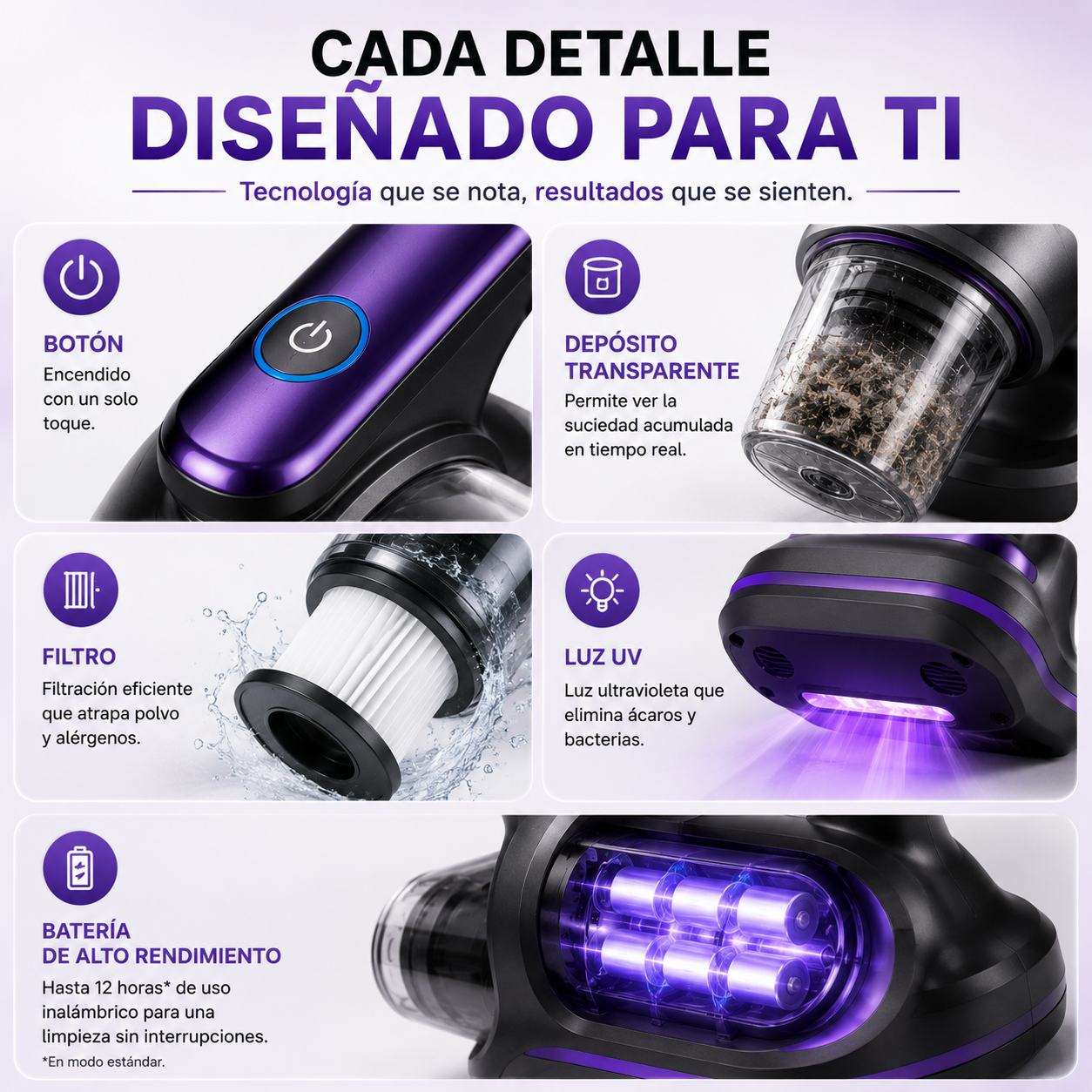 PureVac UV — Limpieza Profunda Anti-Ácaros